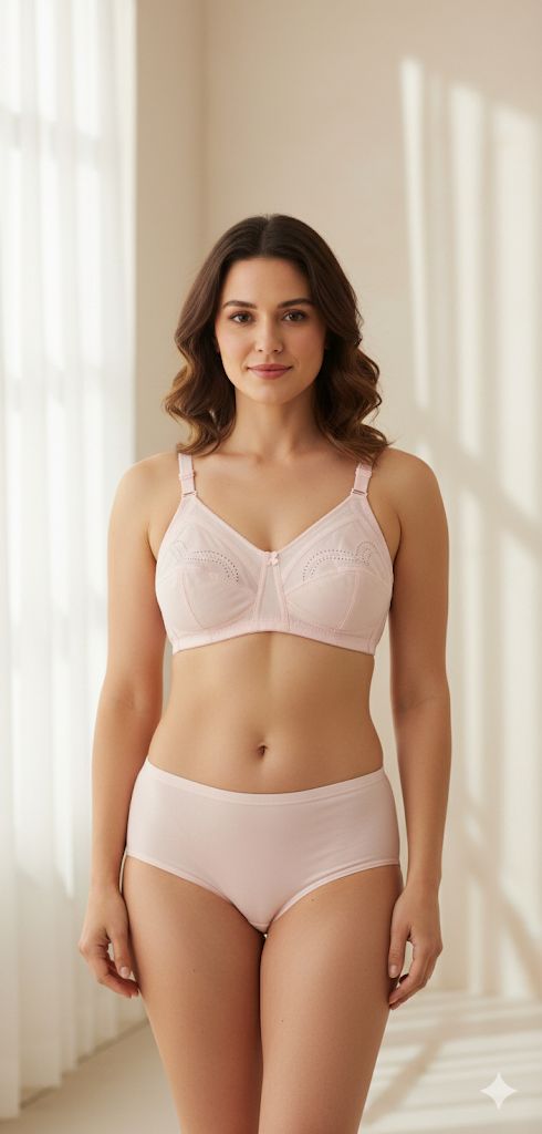 Daily Wear Classic Pink Cotton Non-Padded Bra