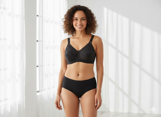 Daily Wear Classic Black Cotton Non-Padded Bra