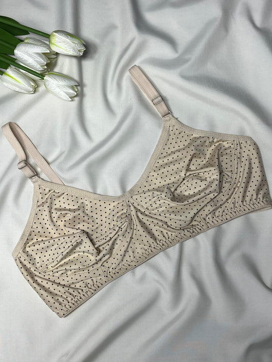 Classic Comfort Non-Padded Polka Dot Bra