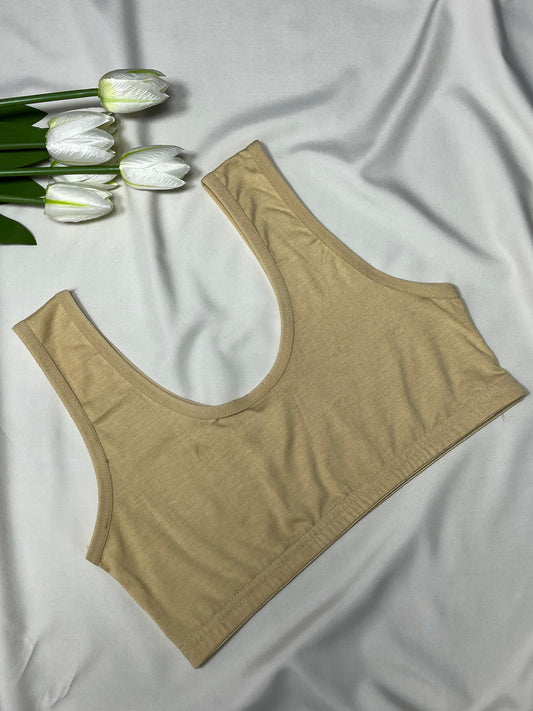Soft Essentials Wireless Crop Bralette - Seamless Comfort
